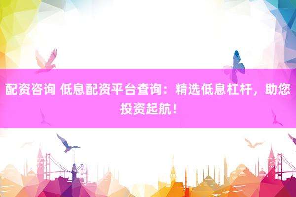 配资咨询 低息配资平台查询：精选低息杠杆，助您投资起航！